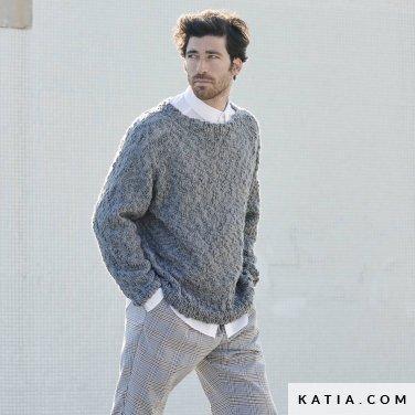 pattern_knit_crochet_man_sweater_autumn_winter_katia_6211_1_p.jpg Журнал Katia Special Cotton-Merino Family 1 (English-Spanish-German) — изображение 5