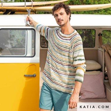 pattern_knit_crochet_man_sweater_spring_summer_katia_6223_3_p.jpg Журнал Katia Casual 112 SS23 — изображение 2