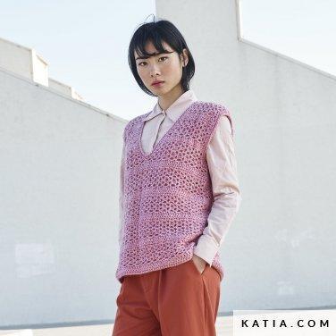 pattern_knit_crochet_woman_vest_autumn_winter_katia_6211_16_p.jpg Журнал Katia Special Cotton-Merino Family 1 (English-Spanish-German) — изображение 4